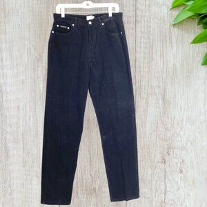 VINTAGE CALVIN KLEIN -- Corduroy Jeans, Black, Straight Leg, 5 Pocket, Size 10